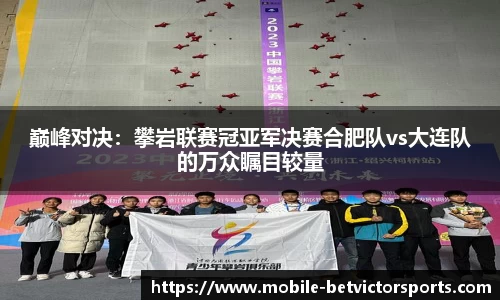 巅峰对决：攀岩联赛冠亚军决赛合肥队vs大连队的万众瞩目较量